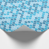 Gelegentlicher blauer Davidsstern Geschenkpapier (Ecke)