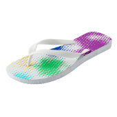 Gelegentlicher bunter Halbtonhintergrund Badesandalen (Schrägansicht)