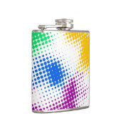 Gelegentlicher bunter Halbtonhintergrund Flachmann (Rechts)