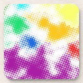 Gelegentlicher bunter Halbtonhintergrund Getränkeuntersetzer (Vorderseite)