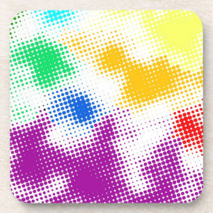 Gelegentlicher bunter Halbtonhintergrund Getränkeuntersetzer