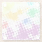 Gelegentlicher bunter Halbtonhintergrund Glasuntersetzer (Rückseite)