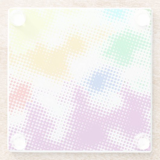 Gelegentlicher bunter Halbtonhintergrund Glasuntersetzer (Rückseite)