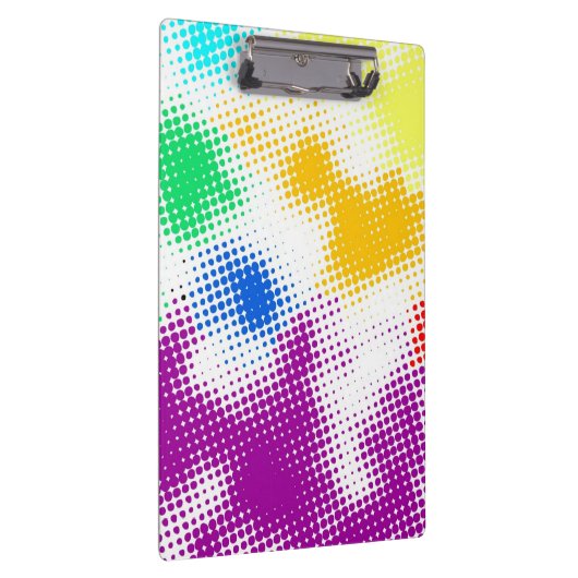 Gelegentlicher bunter Halbtonhintergrund Klemmbrett (Rechts)