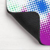 Gelegentlicher bunter Halbtonhintergrund Mousepad (Ecke)