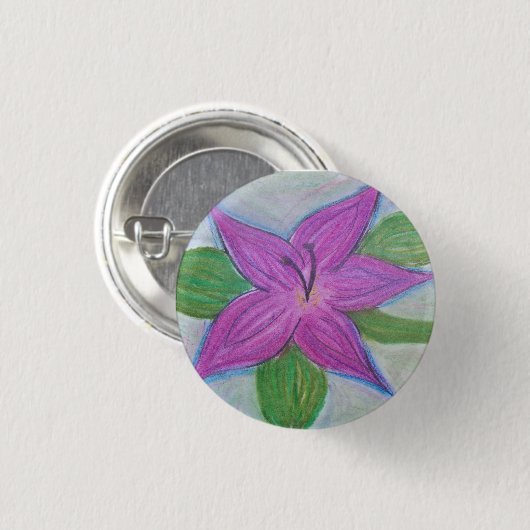gelegentlicher lila Blumenknopf Button (Vorne & Hinten)