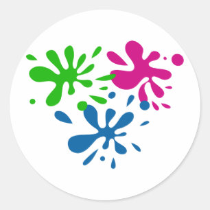 Gelegentliches Splats Runder Aufkleber