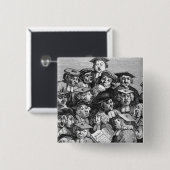 Gelehrte an einem Vortrag, am 20. Januar 1736 - 37 Button (Vorne & Hinten)