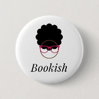Gelehrter Afro-Logo-Knopf
