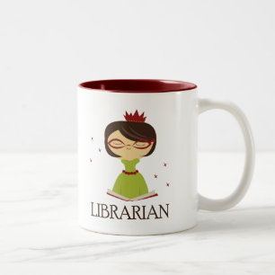 Gelehrtes Bibliothekar-Bibliotheks-Geschenk Zweifarbige Tasse