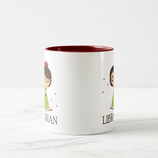 Gelehrtes Bibliothekar-Bibliotheks-Geschenk Zweifarbige Tasse (Mittel)
