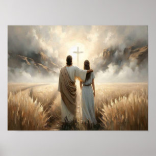 Geleitet vom Glauben, Christliche Kunst, Jesus und Poster