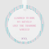 Gelernt, mein Fahrrad zu fahren Verliert das Train Ornament (Rückseite)