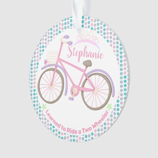 Gelernt, mein Fahrrad zu fahren Verliert das Train Ornament (Vorderseite)
