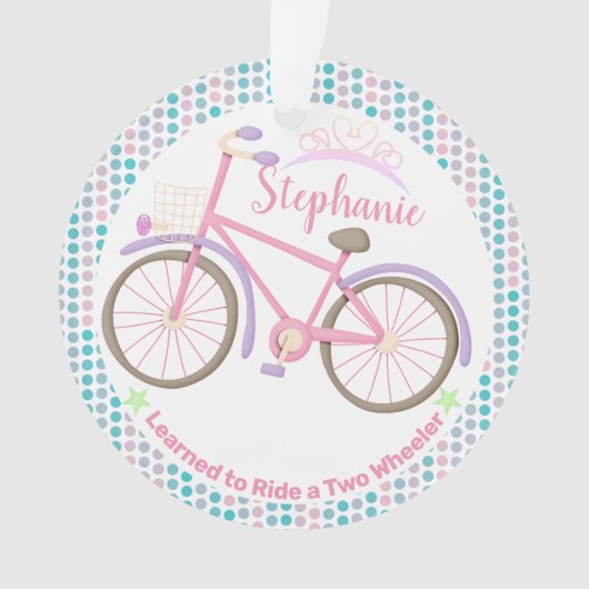 Gelernt, mein Fahrrad zu fahren Verliert das Train Ornament (Vorderseite)