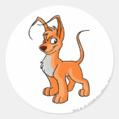 Gelert Orange Runder Aufkleber (Vorderseite)