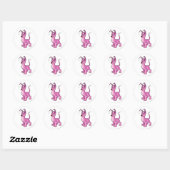 Gelert Pink Runder Aufkleber (Blatt)