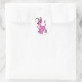 Gelert Pink Runder Aufkleber (Tasche)