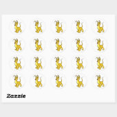 Gelert Yellow Runder Aufkleber (Blatt)