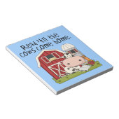 Gelesen 'bis die Kühe kommen Zuhause Notizblock (angewinkelt)