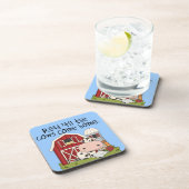 Gelesen 'bis die Kühe kommen Zuhause Untersetzer (Rechte Seite)