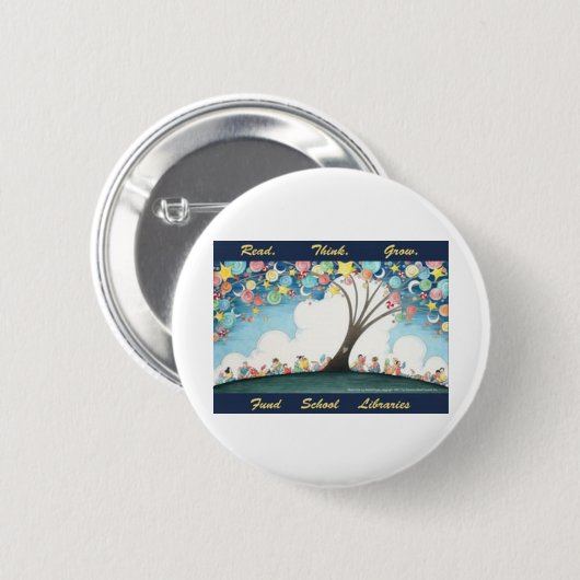 Gelesen denken Sie wachsen - Button (Vorne & Hinten)