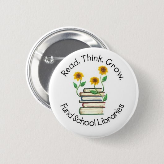 Gelesen denken Sie wachsen - Button (Vorne & Hinten)