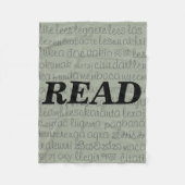 "GELESEN" in der unterschiedlichen Sprachdecke Fleecedecke (Vorderseite)