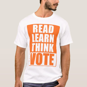 Gelesen lernen Sie denken Abstimmung T-Shirt