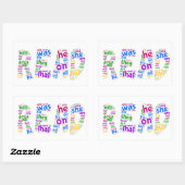 Gelesen! Lernen Sie Ihre Anblick-Wörter! Rechteckiger Aufkleber (Blatt)