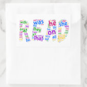 Gelesen! Lernen Sie Ihre Anblick-Wörter! Rechteckiger Aufkleber (Tasche)