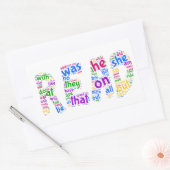 Gelesen! Lernen Sie Ihre Anblick-Wörter! Rechteckiger Aufkleber (Umschlag)