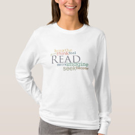 Gelesen, stellen sich Suchvorgang, vor T-Shirt