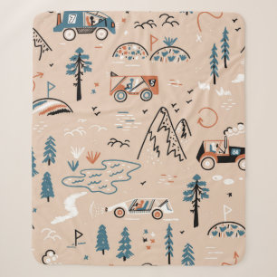 Gelfahrrennen. Bergwald-Rallye. Spielzeugauto Renn Sherpadecke