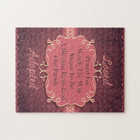 Geliebt adoptiert puzzle (Horizontal)