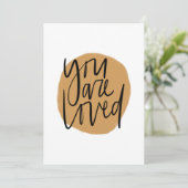 geliebt dankeskarte (Stehend Vorderseite)