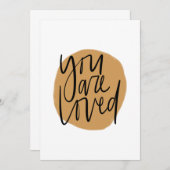 geliebt dankeskarte (Vorne/Hinten)