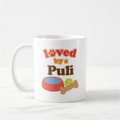 Geliebt durch ein Puli (Hundezucht) Kaffeetasse (Links)