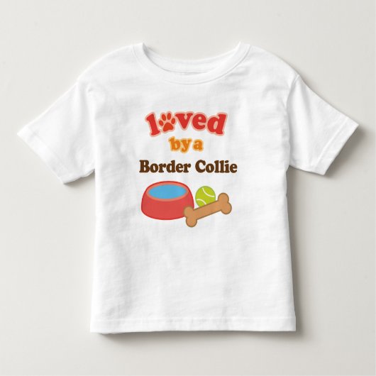 Geliebt durch eine Border-Collie (Hundezucht) Kleinkind T-shirt (Vorderseite)