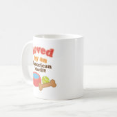 Geliebt durch einen amerikanischen Mastiff Kaffeetasse (Vorderseite Links)