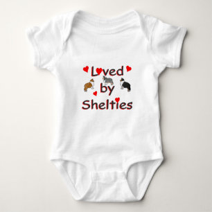 Geliebt durch shelties baby strampler