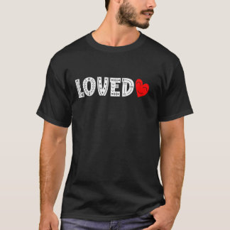 GELIEBT Glückliches Rotes Herz Lustiger Valentinst T-Shirt