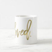 Geliebt. Moderne, trendige Skripttypografie Typ Go Verwandlungstasse (Mittel)