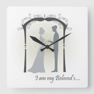 Geliebt Quadratische Wanduhr