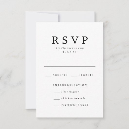 Geliebt | RSVP-Karten für Hochzeiten RSVP Karte (Vorderseite)