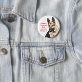 Geliebt u. durch einen Schäferhund geschützt Button (Beispiel)