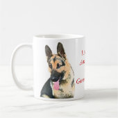 Geliebt u. durch einen Schäferhund geschützt Kaffeetasse (Links)