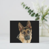 Geliebt u. durch einen Schäferhund geschützt Postkarte (Stehend Vorderseite)