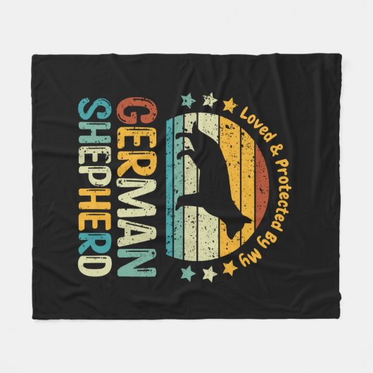 Geliebt und geschützt durch mein GSD oder Ihren ei Fleecedecke (Vorderseite (Horizontal))