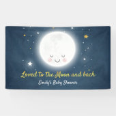 Geliebt zum Mond und hinteren zur Party-Fahne Banner (Horizontal)